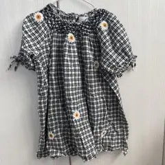 ZARA キッズ チェック柄 ワンピース 104cmのサムネイル