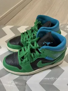 美品　ナイキ エアジョーダン1グリーン アクアトーン ブラック　22.5