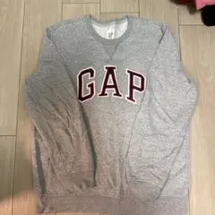 GAP ロゴ クルーネック スウェット グレー