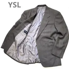 08M164◯ 80s イヴサンローラン 総裏 ビジネス テーラードジャケット 08M164◯ 80s イヴサンローラン 総裏 ビジネス テーラードジャケット