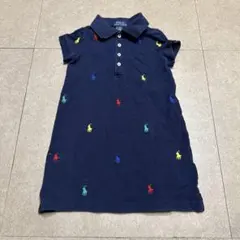 Polo Ralph Lauren キッズ　ポロシャツ　ワンピース　　総柄　3t