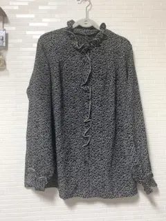 【美品】ハイネックフリルブラウス