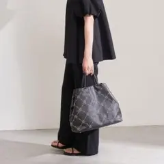 ✨極美品✨ear PAPILLONNER 両面スタッズトートバッグ　黒