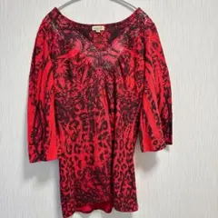 ✨️限定品✨️ oneworld【L】赤黒 チュニックトップス