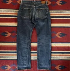 伝説最初期 オリゾンティ期 DENIME XX鬼ヒゲ ヌバックパッチ 濃紺 赤耳