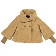 アンタイトル ボアダウンジャケット ショート ウール混