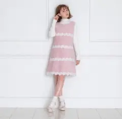 【新品未使用タグ付き】ロディスポット　ワンピース　ピンク ノースリーブ　 ひざ丈