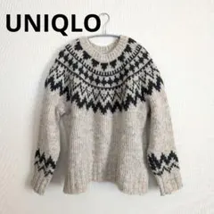 【UNIQLO】ユニクロ　ノルディック柄 長袖セーター Mサイズ