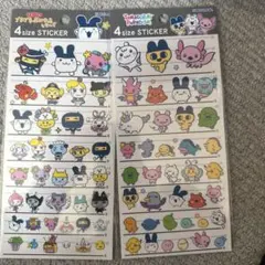 最新たまごっちプチプチおみせっちシリーズ　4サイズステッカー　シール　2点セット