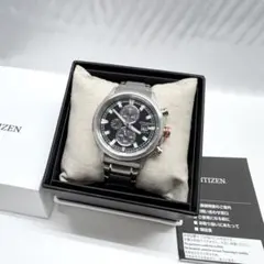 ②CITIZEN エコドライブ クロノグラフ 腕時計 CA0730-85E