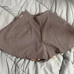 キュロットスカート キュロットパンツ チェック柄 ハウンドトゥース 夏服