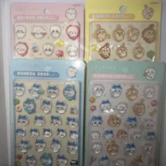 ちいかわ グッズ ボンボンドロップシール ハチワレ うさぎ ウサギ 4枚セット