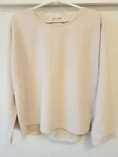 Alphabet's alphabet バックタック長袖カットソー ベージュ