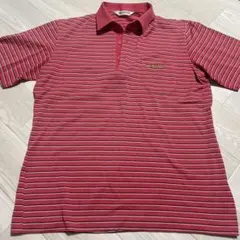 9/30までREXTAR 赤 ストライプ ポロシャツ L