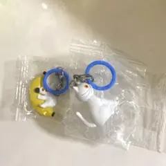 umao めじるしアクセサリー　ねずみとバナナ　しろねこ