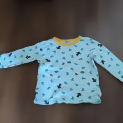 ミキハウス 長袖Tシャツ 120cm ワッフル生地 アンカー柄 男の子