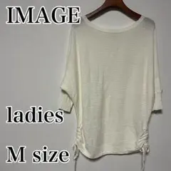 IMAGE♡イマージュ　七分袖ニットトップス　Mサイズのサムネイル