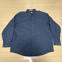 L.L.Bean ネイビー チェック柄 長袖シャツ