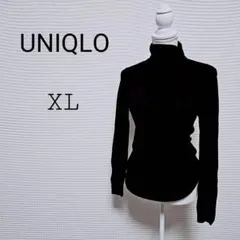 UNIQLO ブラック ウール タートルネック ニット XL