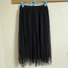 GRL ドットチュールプリーツスカート