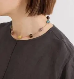 IENA Sisi Joia/ 別注 EX ストーンネックレス　ベージュのサムネイル