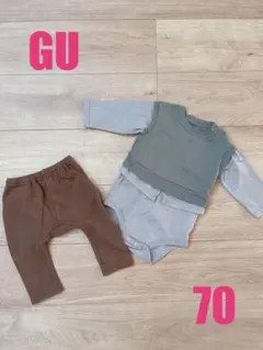 GU ロンパース　70 パンツ　セパレート　ジーユー　ベビー
