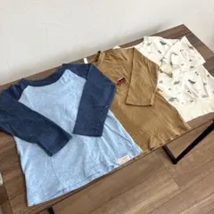 長袖Tシャツ　トレーナー　 95サイズ 3枚セット　恐竜　車　futafuta