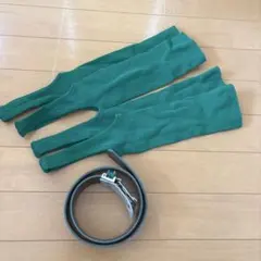 ZETT 緑色 ベルトとオーバーストッキング　セット
