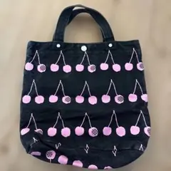 伊兵衛チェリー柄キャンバストートバッグ