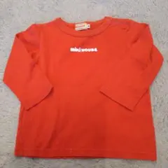 Miki House オレンジ色 Tシャツ 90 未使用訳あり】miki house MEN'S ミキハウス メンズ ロゴ刺繍 Tシャツ