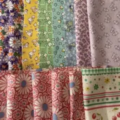 サーティズ綿プリント生地セット 多色 花柄（7ー712）