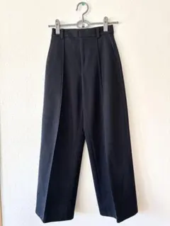 ユニクロ　ブラッシュドジャージーワイドパンツ　レディースXS ネイビー