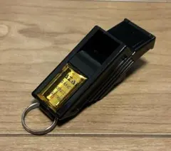 ☆審判、監督用ホイッスル ブラック/ゴールド ケース付き☆アウトドア、緊急救助等