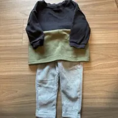 ベビー服 トップスとコーデュロイパンツセット