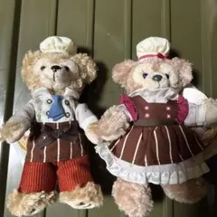 ダッフィー シェリーメイ　シェフコスチューム ぬいぐるみバッチ　バレンタイン