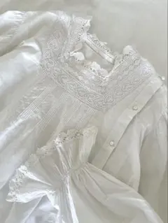 ヴィクトリアン　vintage ワンピース　レース　刺繍　リボン ヴィクトリアン vintage ワンピース レース 刺繍 リボン - メルカリ