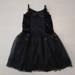 女の子　ドレス　ワンピース　黒　レース　結婚式　発表会