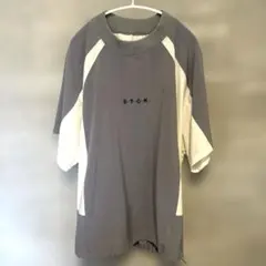 着用2回　美品　STCH GOLF 半袖シャツ グレー×ホワイト 着用2回 美品 STCH GOLF 半袖シャツ グレー×ホワイト - メルカリ