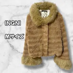 N0461　エコファー切替中綿ショートジャケット　ベージュ　M