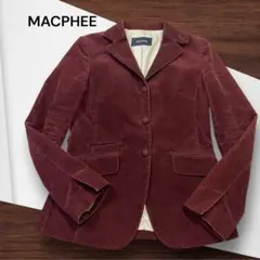 e1018☆MACPHEE バーガンディ コーデュロイ テーラードジャケット