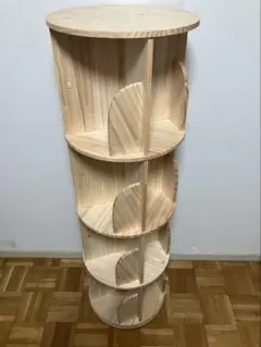 滋賀奈良引き取り希望　円柱型　回転木製本棚