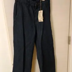 無印良品　デニム ワイドパンツ Sサイズ ダークネイビー