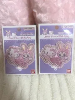 新品 2枚セット　メゾピアノ　ベリエ　ハローキティ 2WAYワッペン シール