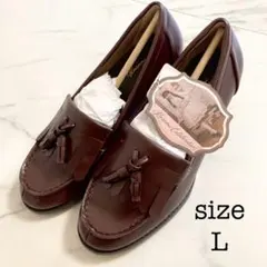 【新品未使用】しまむら×くる実　ローファー　ワインレッド　Lサイズ　ヒールのサムネイル