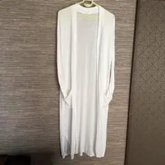 chocol raffine robe ロングカーディガン 白