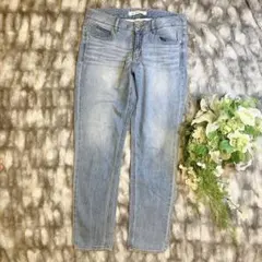 【INED】 デニム パンツ(L)ジーンズ 美脚 テーパード フランドルのサムネイル
