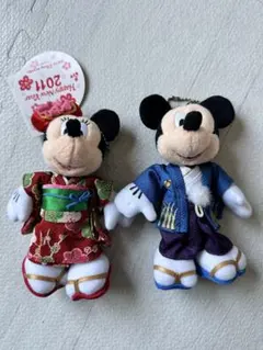 ミッキーミニー和装ぬいぐるみセット 2011年