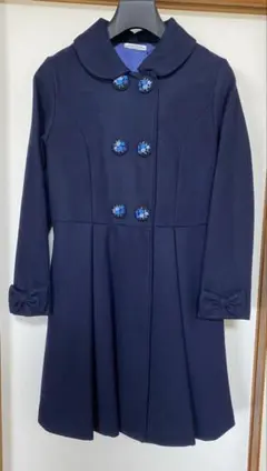 キッズ 子供用コート ネイビー M 160cm