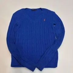 Polo Ralph Lauren ブルー ケーブルニット S