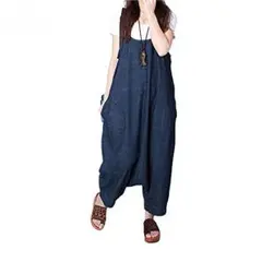 【セール】即日発送 ゆったり サロペット サルエル デニム S、M、L
